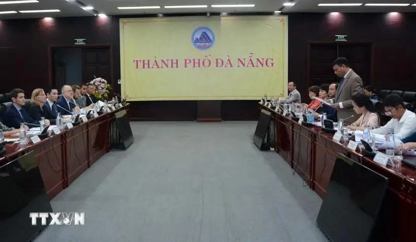 Cérémonie de lancement du groupe de travail sur la promotion de la coopération entre Da Nang et les États-Unis. Photo: VNA