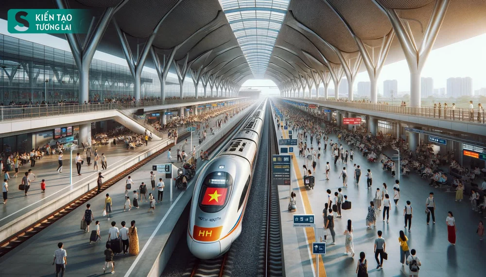 Photo d'illustration de la ligne ferroviaire à grande vitesse Nord-Sud. Photo: AI Chat GPT