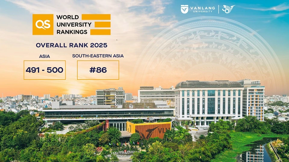 L'Université Van Lang se positionne dans le top 491-500 dans le "QS Asia University Rankings 2025" (QS AUR 2025). 