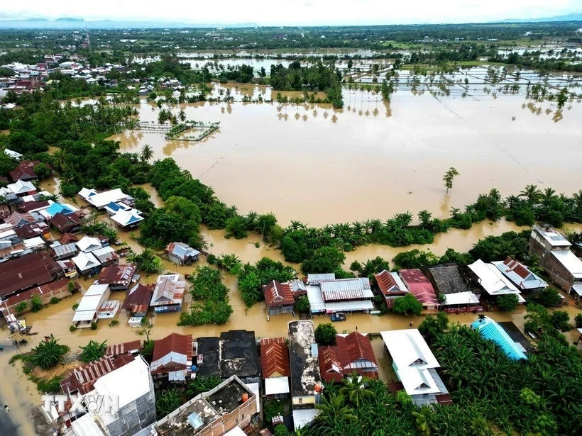 Inundaciones dejan saldo de al menos a 28 muertes en Indonesia. (Fuente:Xinhua/VNA)
