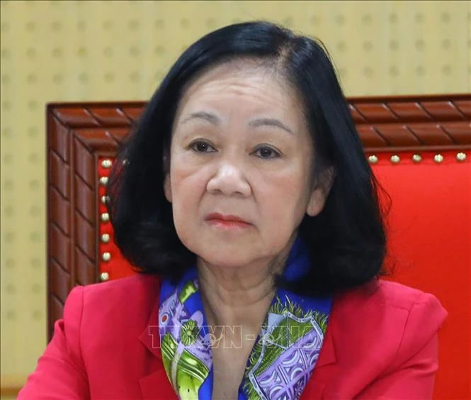 La miembro del Buró Político y permanente del Secretariado del Comité Central del Partido Comunista de Vietnam, Truong Thi Mai. (Fuente:VNA)