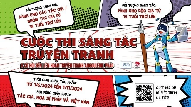 Instituto Francés organiza concurso de creación de cómics para artistas vietnamitas. (Fuente:Internet)