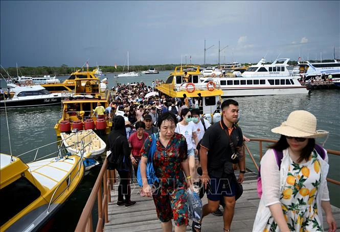 Turistas en la isla de Bali. (Fuente:AFP/VNA)