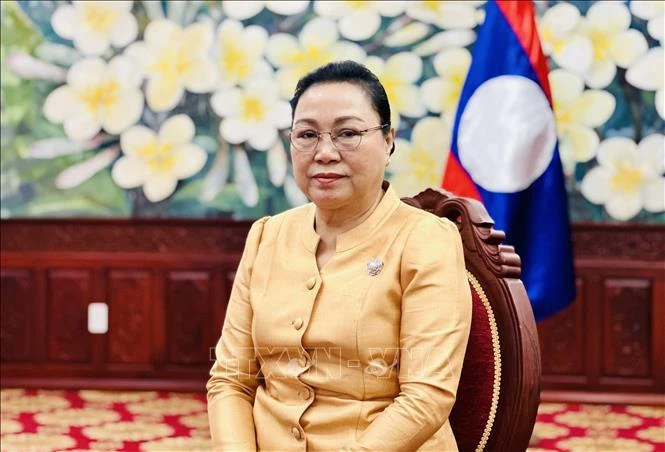 Khamphao Ernthavanh, embajadora de Laos en Vietnam. (Fuente:VNA)