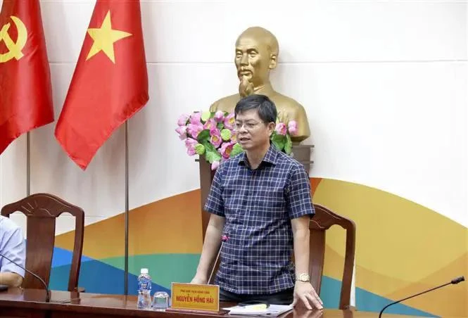 Nguyen Hong Hai, vicepresidente del Comité Popular de la provincia de Binh Thuan, habla en el evento. (Fuente: VNA)