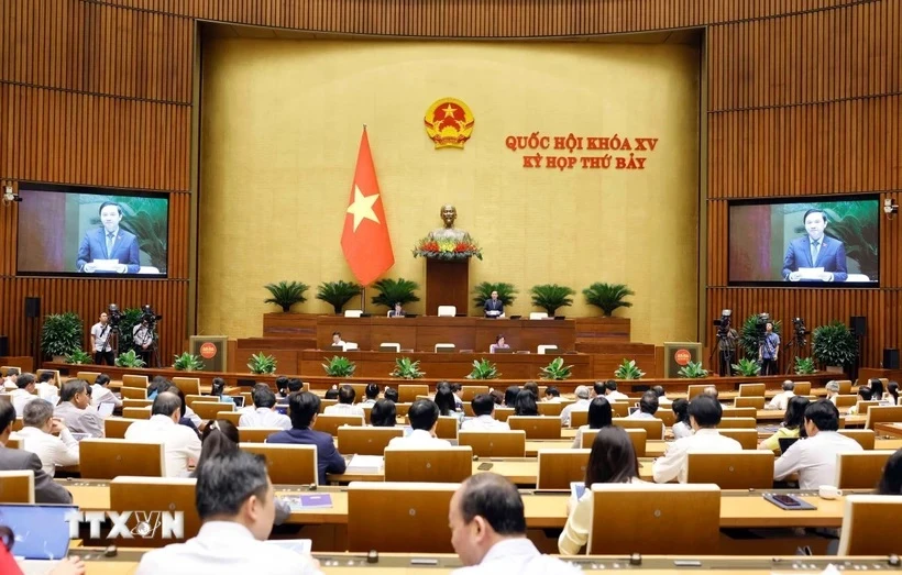 Durante el séptimo periodo de sesiones de la XV legislatura de la Asamblea Nacional de Vietnam (Fuente: VNA)