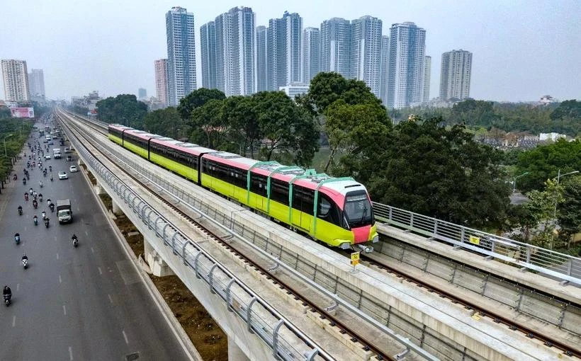 Operación piloto de la línea de metro Nhon-Hanoi. (Foto: Vietnam+)