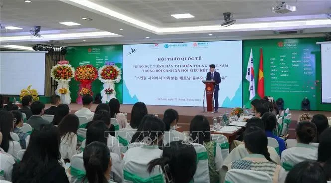 Durante la conferencia en la ciudad de Da Nang (Fuente: VNA)