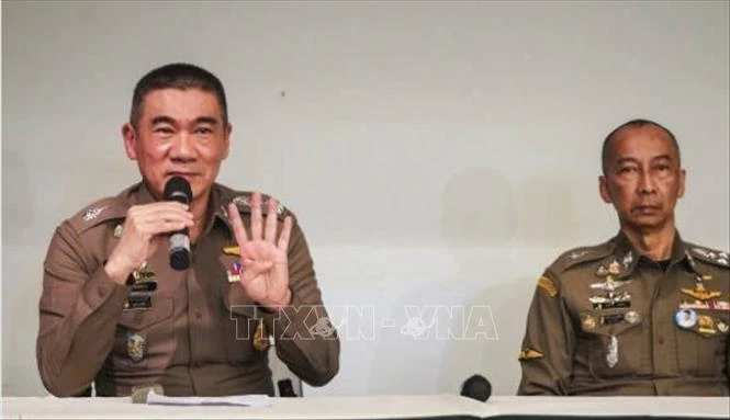 Lors de la conférence de presse sur l'affaire à Bangkok, en Thaïlande, le 17 juillet. Photo : Getty Images/VNA