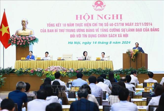 Le Premier ministre Pham Minh Chinh prend la parole. Photo: VNA