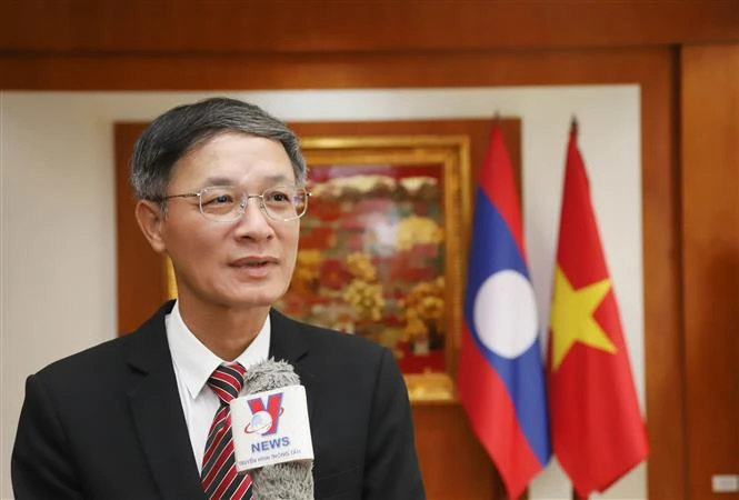 Phan Minh Chien, chargé d'affaires de l'ambassade du Vietnam au Laos. Photo: VNA