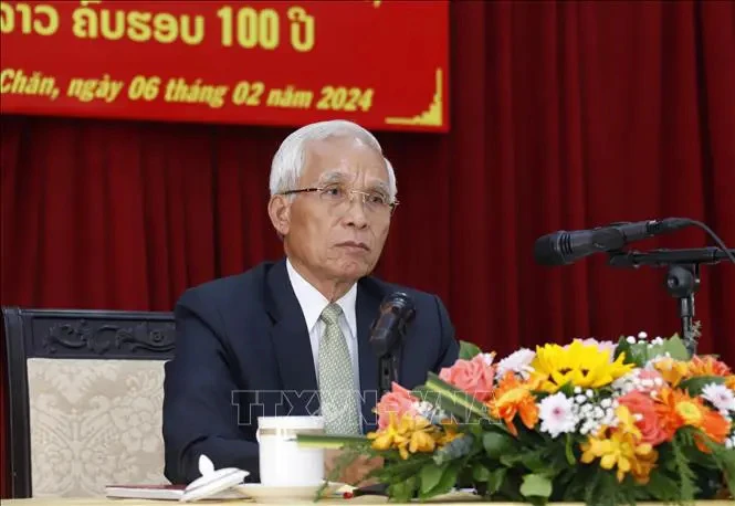 Khamphanh Pheuyavong, secrétaire du Comité central du Parti, président du Commission de propagande et de formation du PPRL et président du Conseil théorique central du PPRL. Photo: VNA