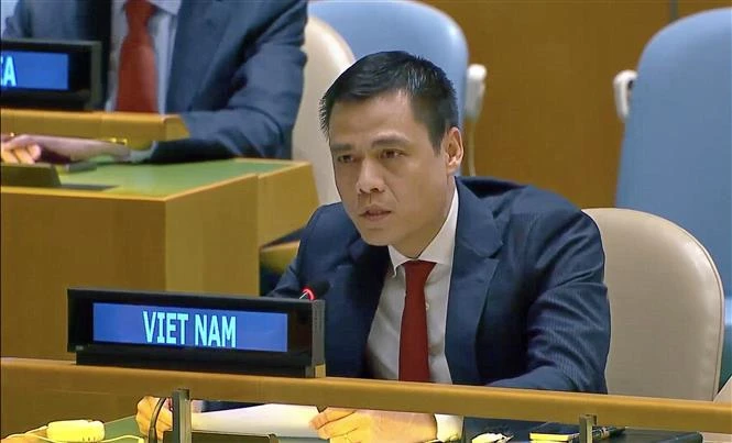 L'ambassadeur Dang Hoang Giang, chef de la Mission permanente du Vietnam auprès de l'ONU. Photo : VNA