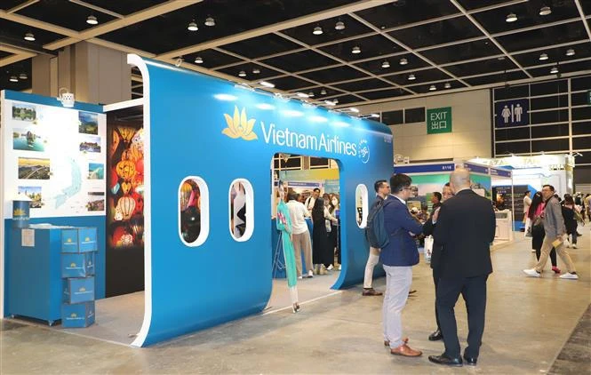 Le stand du Vietnam au 38e Salon international du voyage de Hong Kong (Chine). Photo ; VNA