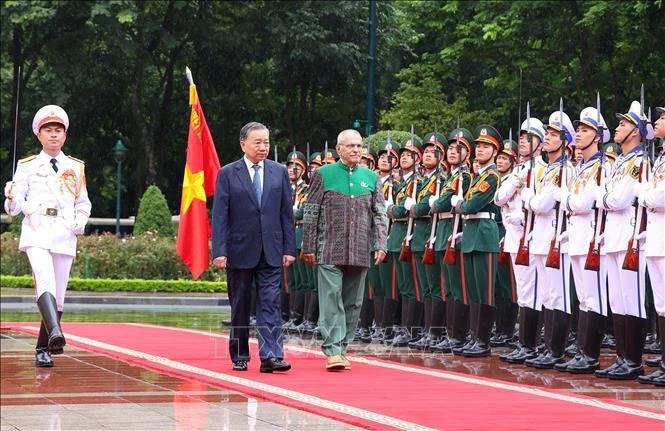 Le président To Lam préside la cérémonie d’accueil officielle de son homologue du Timor-Leste