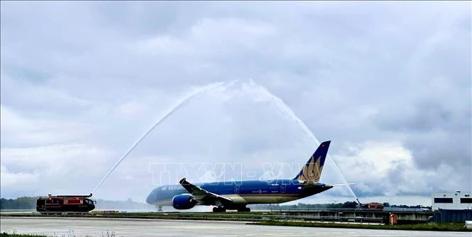 Vietnam Airlines a lancé le 7 octobre, une ligne reliant Hô Chi Minh-Ville à Munich. Photo : VNA