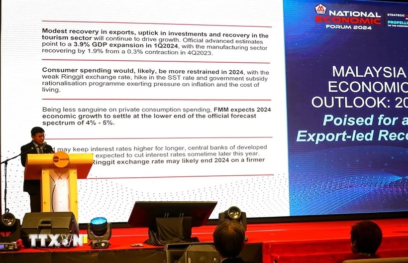El presidente de la Cámara de Comercio e Industria de Malasia, Soh Thian Lai, habló en la inauguración del Foro. (Foto: VNA)