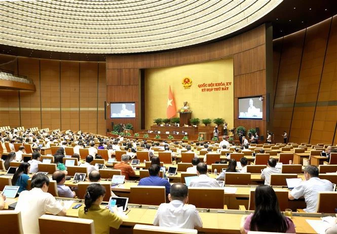 Una sesión de trabajo de la Asamblea Nacional. (Foto: VNA)