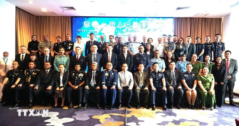 Les délégués à la 14e réunion des agents de liaison de l’ASEANAPOL. Photo : VNA