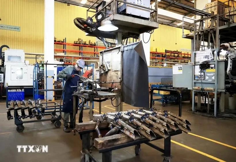 Un atelier de production d'une entreprise étrangère à Dong Nai. Photo : VNA