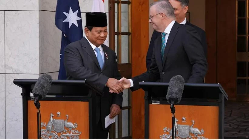 Le Premier ministre australien Anthony Albanese (droite) et le président indonésien Prabowo Subianto. Photo : abc.net.au