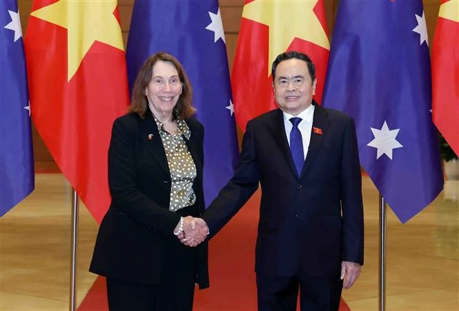 Le président de l'Assemblée nationale du Vietnam Tran Thanh Man et la présidente du Sénat australien, Sue Lines. Photo : VNA