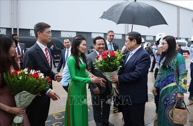 Le Premier ministre Pham Minh Chinh rencontre la communauté vietnamienne au Brésil. Photo : VNA