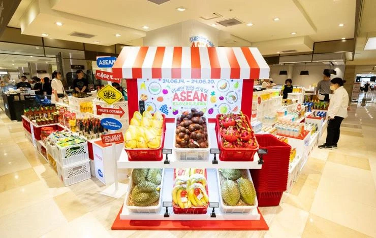 The ASEAN-Korea Centre's pop-up store ASEAN Flavour Townset up at the Lotte Department Store in Seoul. (Photo: ASEAN-Korea Centre)