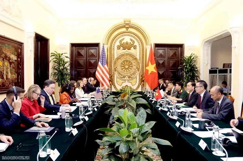 An overview of the 13th Vietnam-US Political, Security, and Defence Dialogue. (Photo: baoquocte.vn)