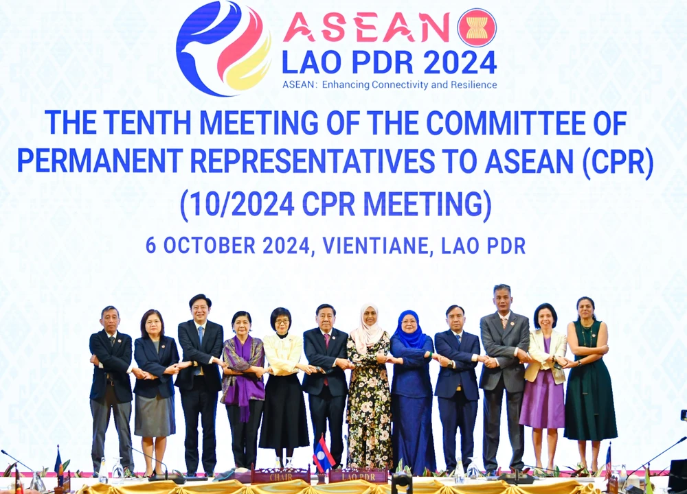 Delegates attend the 10th meeting of the Committee of Permanent Representatives to ASEAN. (Photo: VNA)