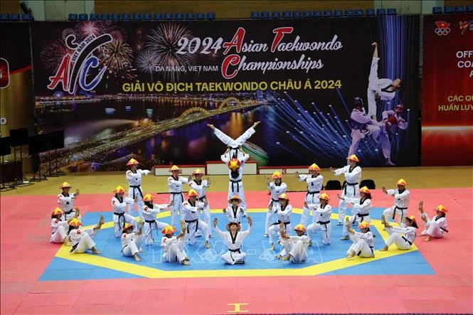 At the opening ceremony of the 2024 Asian Taekwondo Championships held in central city of Da Nang on May 16. (Photo: VNA)