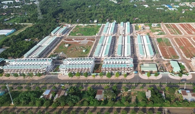 A social housing project under construction in Long Khanh city, Dong Nai province. (Photo: VNA)