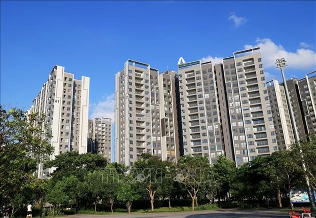 An apartment complex near the centre of Binh Chanh district, HCM City. (Photo: VNA)