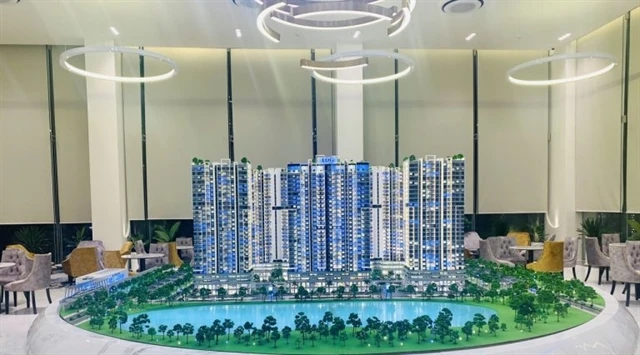 Physical model of the LDG Sky Apartment Project. (Photo: vinhomecitys.com)