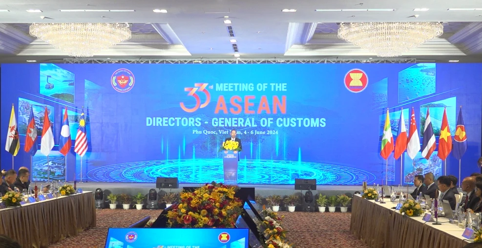 En la ceremonia de apertura de la 33ª Reunión de Directores Generales de Aduanas de la ASEAN (Foto: haiquanonline.vn)