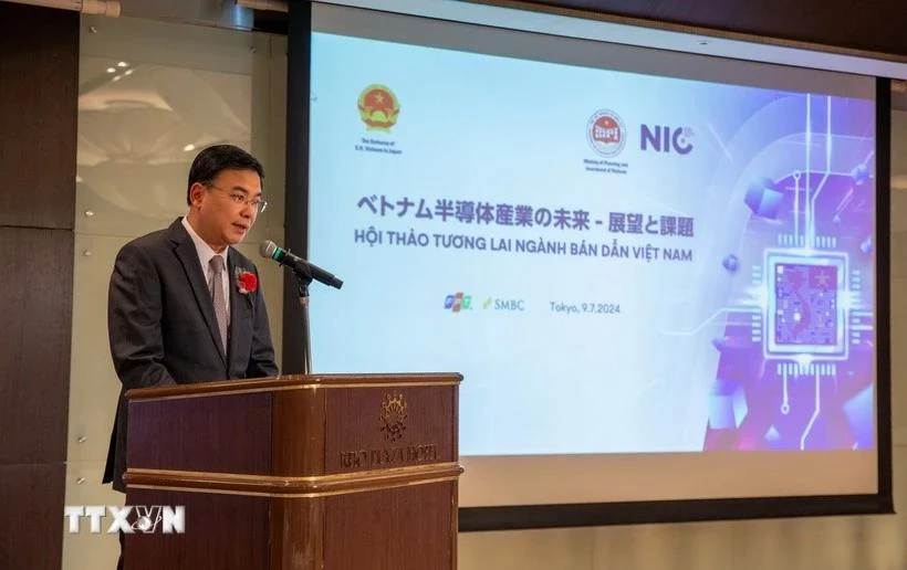 El embajador de Vietnam en Japón, Pham Quang Hieu, habla en el evento (Foto: VNA)