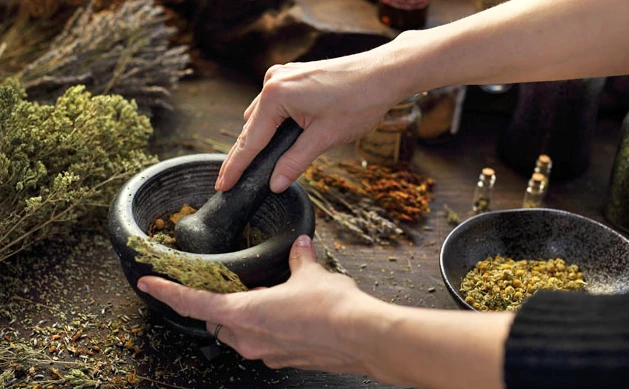 Matières premières de la médecine traditionnelle indonésienne. Photo: AWMI