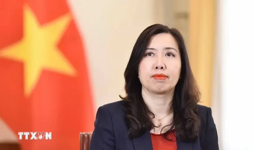 La vice-ministre des Affaires étrangères (AE), Lê Thi Thu Hang, également présidente du Comité d'État chargé des Vietnamiens résidant à l'étranger. Photo: VNA