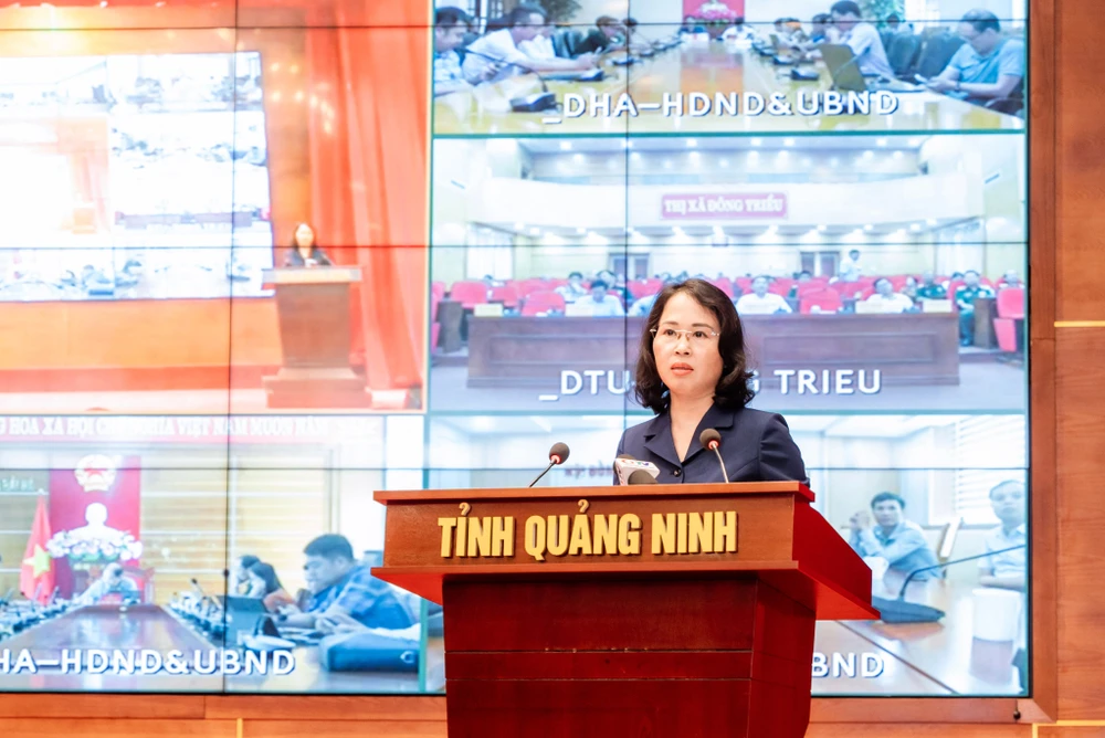 Trinh Thi Minh Thanh, secrétaire adjointe permanente du Comité provincial du Parti. Photo: baoquangninh.vn