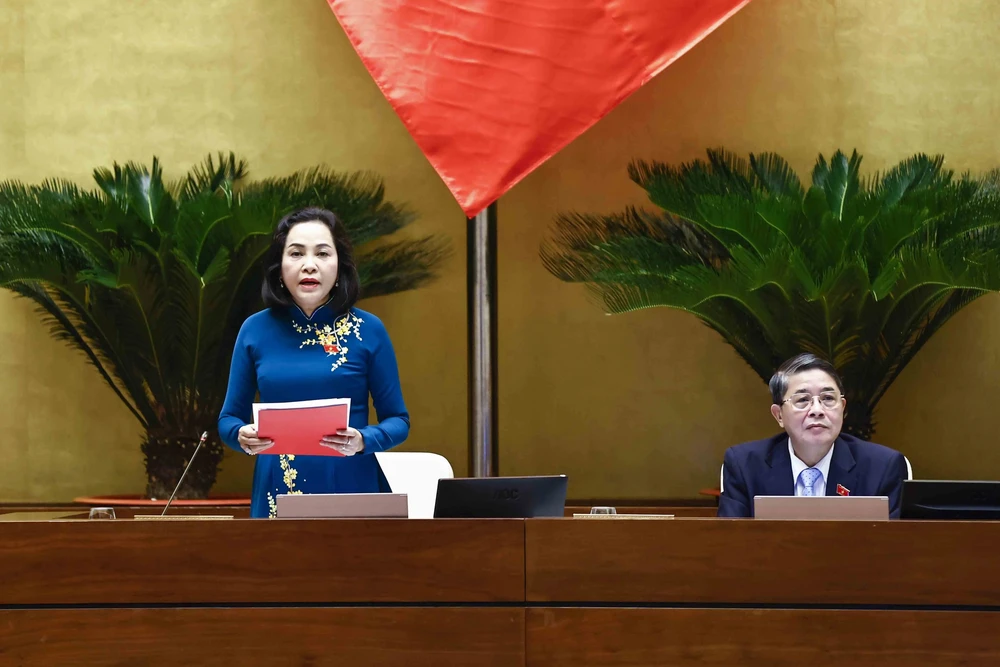 La vice-présidente de l'Assemblée nationale Nguyên Thi Thanh. Photo: VNA