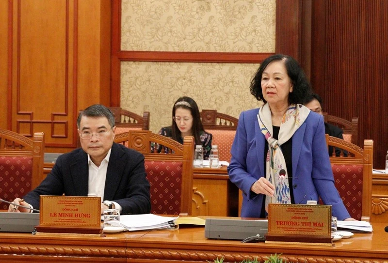 Truong Thi Mai, permanent member of the Party Central Committee’s Secretariat and Chairwoman of its Organisation Commission. (Photo: noichinh.vn)