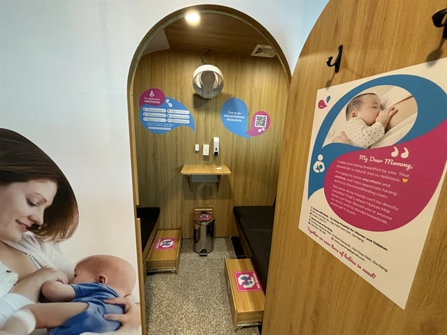 One of eight rooms at Da Nang International Terminal for mothers who want to breastfeed their babies or express breastmilk. (Photo: VNA) 