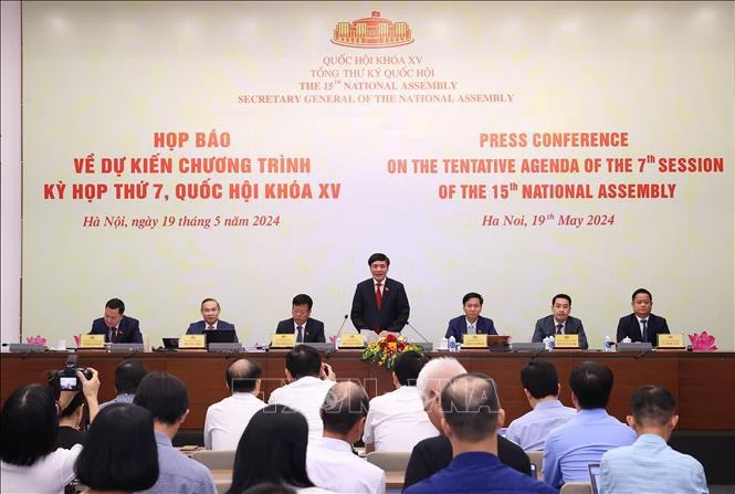 At the press conference on the NA's 7th session. (Photo: VNA)