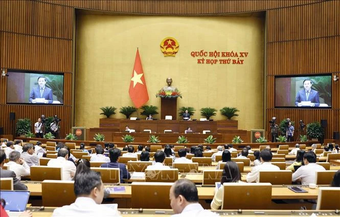 An overview of a session during the seventh sitting of the 15th National Assembly (Photo: VNA)