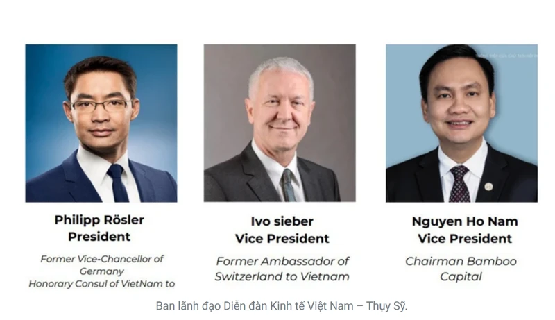 Leaders of Swiss-Vietnamese Economic Forum. (Photo: VNA)