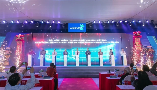 The inauguration ceremony for the Vaksindo Vietnam veterinary vaccine factory. (Photo: VNA)