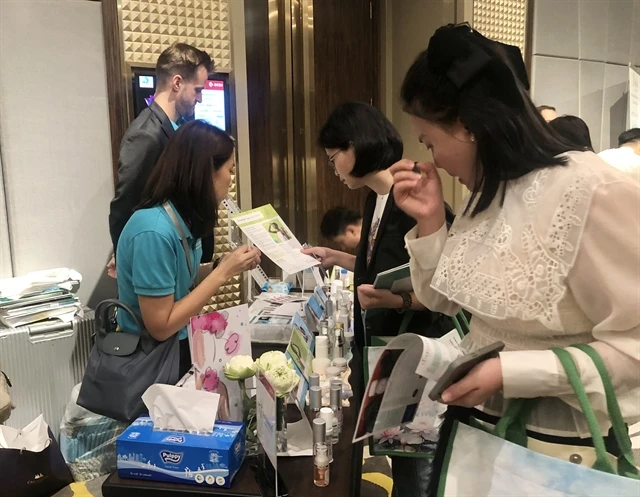 A wide range of cosmetic ingredients are introduced at the 2024 Beauty Show in HCM City on July 5. The beauty and cosmetics industry experience a huge surge in the use of AI (Phot: VNA)