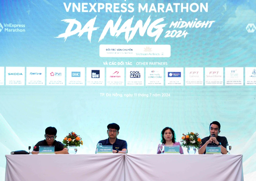 At the presss conference on VNExpress Marathon Da Nang Midnight on July 11. (Photo: VNA)