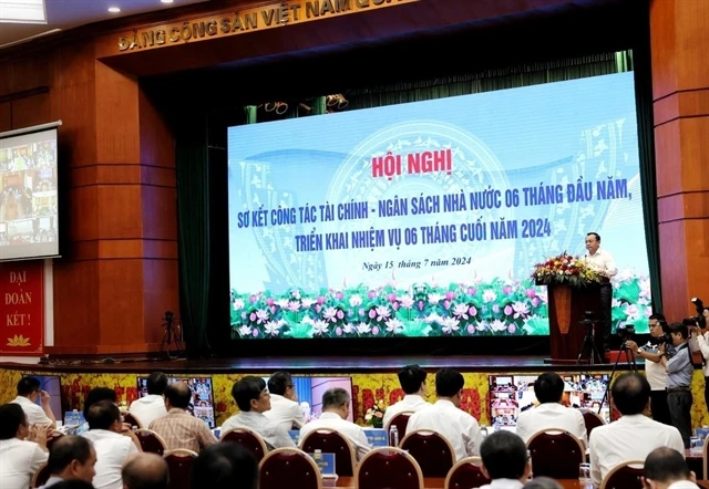 An overview of the six-month preliminary conference of the financial industry held by the Finance Ministry in Hanoi on July 15. (Photo: VNA)