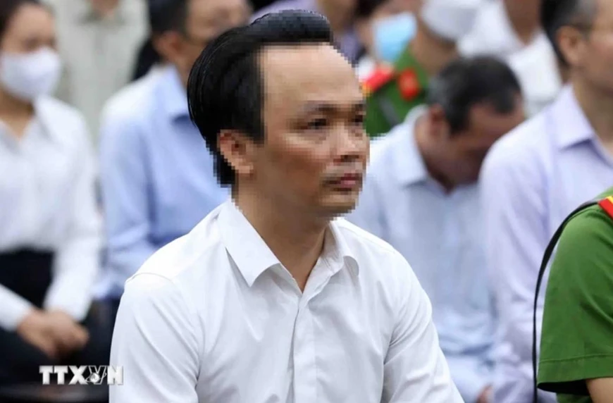 Defendant Trinh Van Quyet at the trial (Photo: VNA)